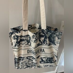 Christian Dior canvas tote bag